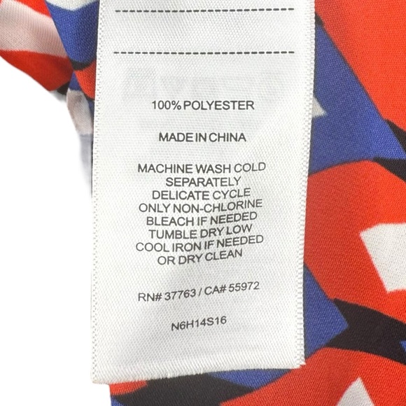 ▪️|EUC| LAUNDRY by SHELLI SEGAL Geometric Print Long Sleeve Blouse - Picture 5 of 6